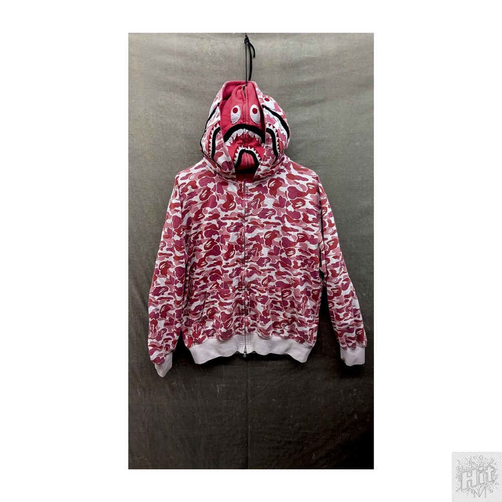 A Bathing Ape BAPE Shark Hoodie XXL Pink Camo